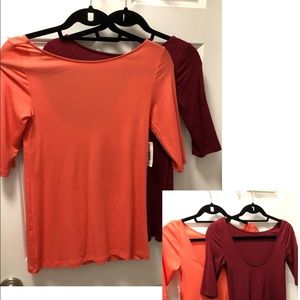 Cotton tops. One new with tags.